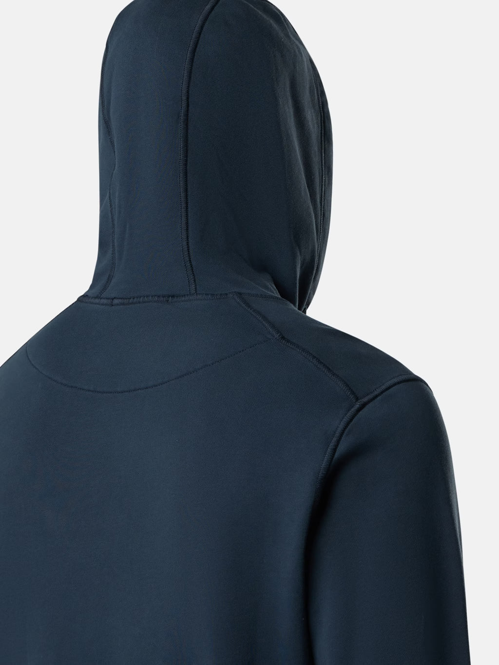 Stone Island Organic Cotton Fleece Pullover Hoodie in Navy
