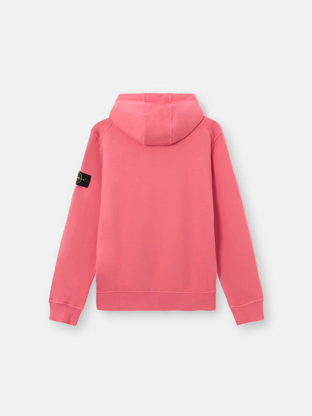 Stone Island Organic Cotton Fleece Pullover Hoodie in Geranium