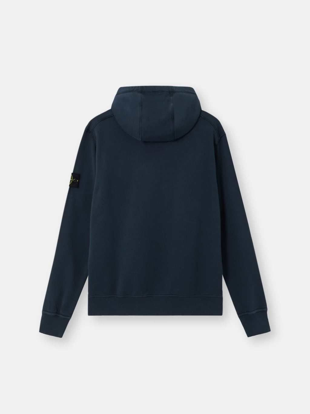 Stone Island Organic Cotton Fleece Pullover Hoodie in Navy