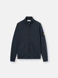Stone Island Organic Cotton Fleece Track Jacket in Navy