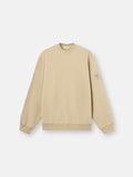 Stone Island Ghost Stretch Cotton Fleece Crewneck Sweatshirt in Beige