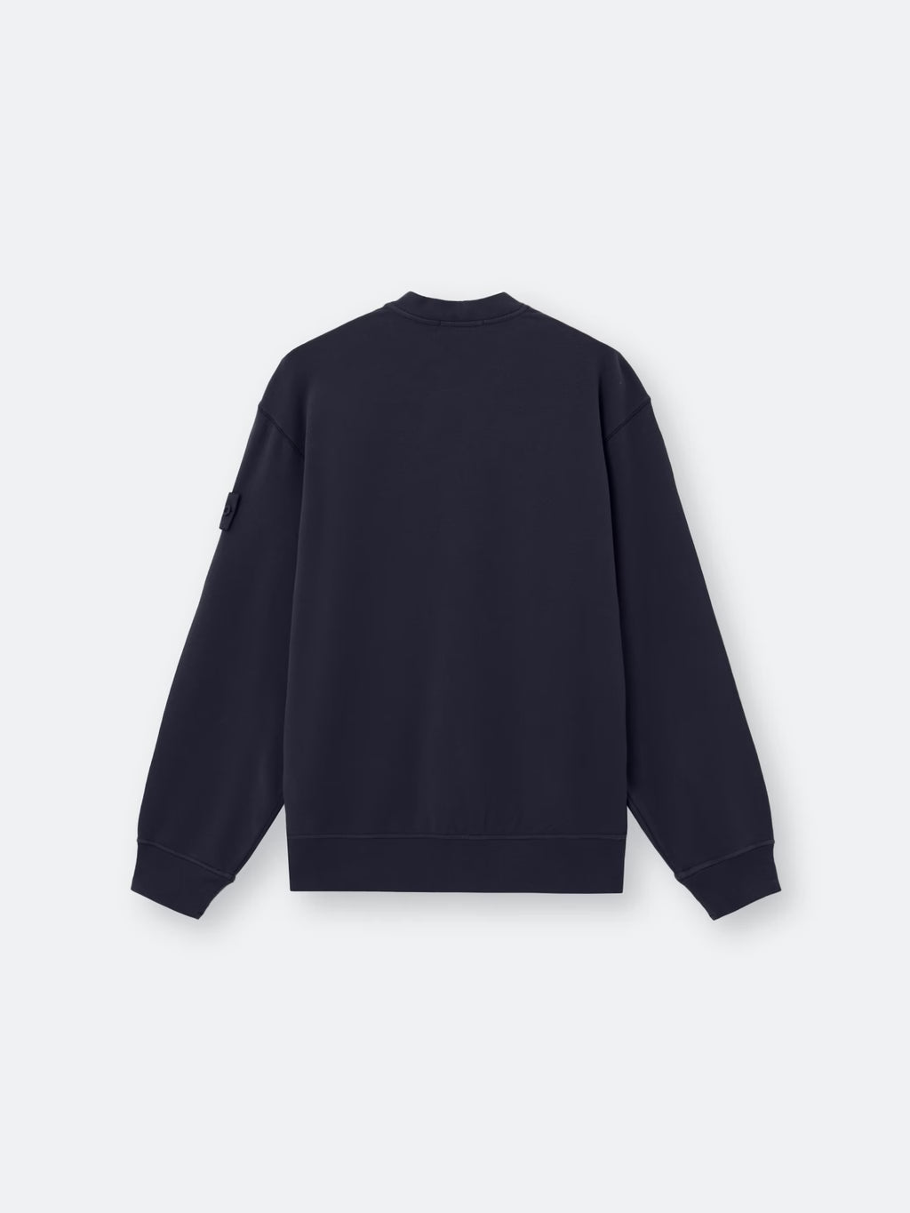 Stone Island Ghost Stretch Cotton Fleece Crewneck Sweatshirt in Navy