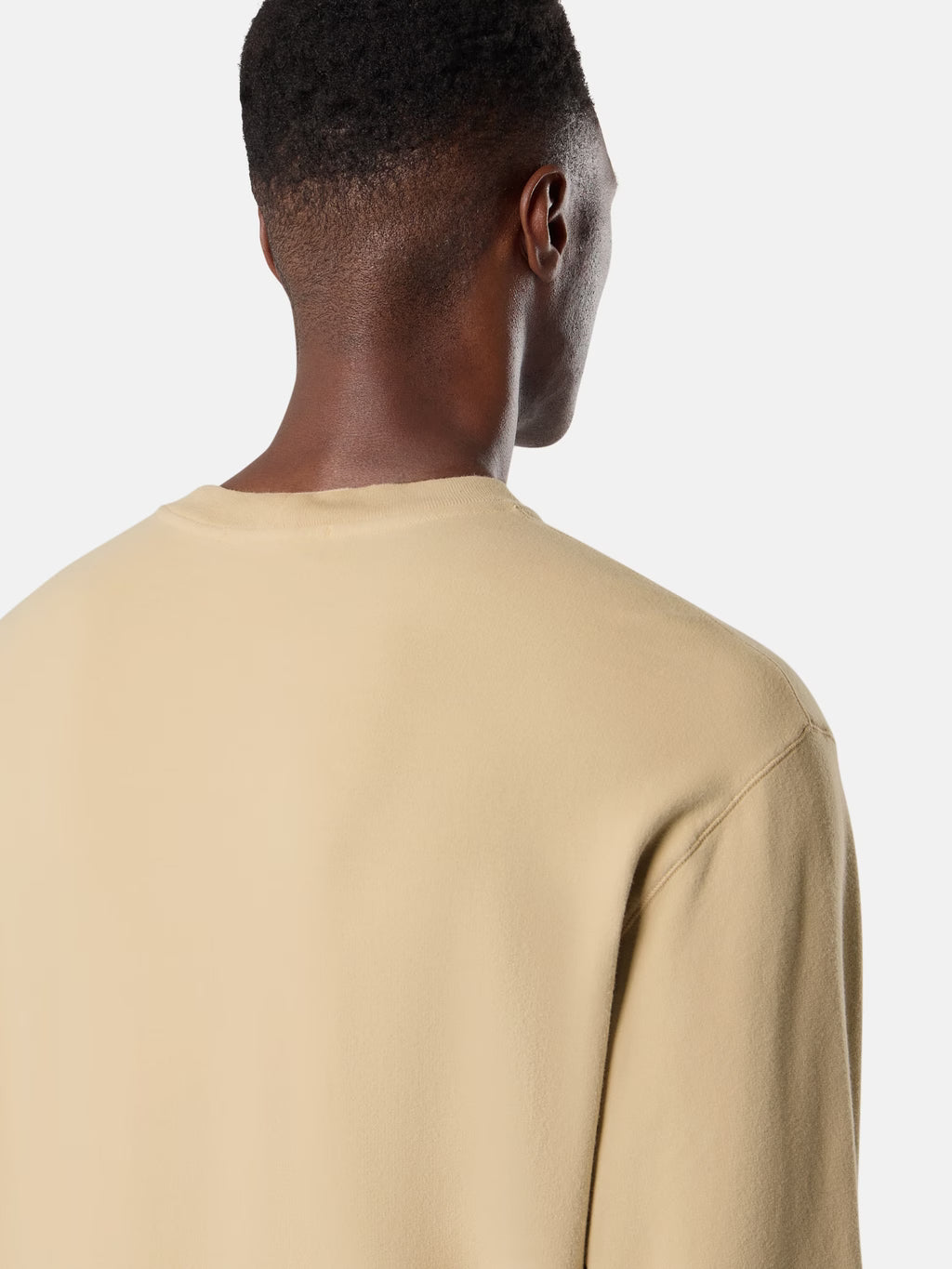 Stone Island Ghost Stretch Cotton Fleece Crewneck Sweatshirt in Beige