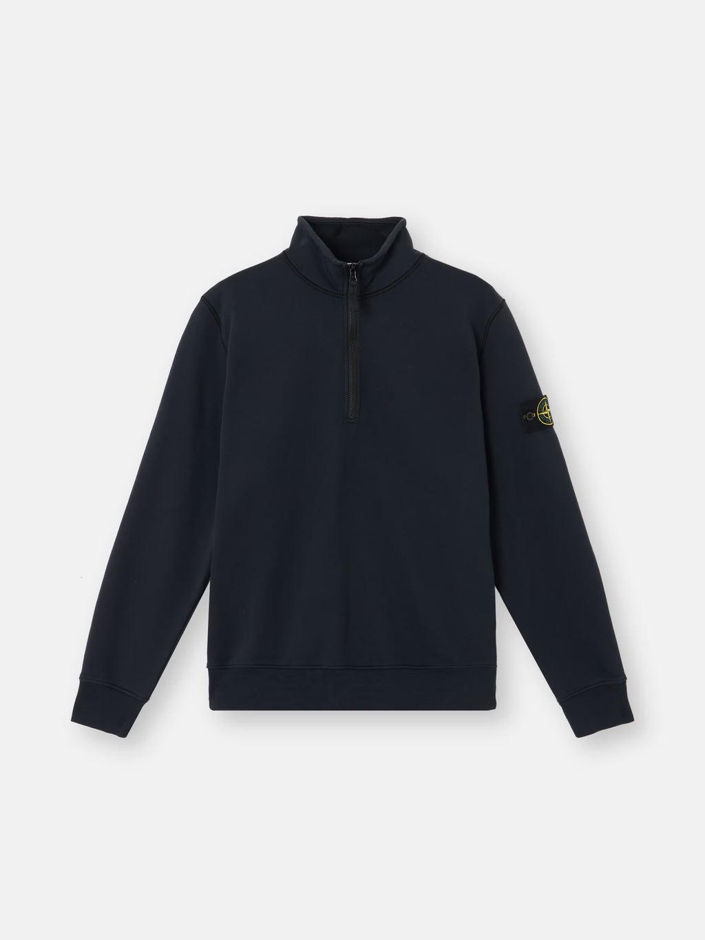 Stone Island Organic Cotton Fleece Half-Zip Sweatshirt in Navy