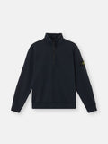 Stone Island Organic Cotton Fleece Half-Zip Sweatshirt in Navy