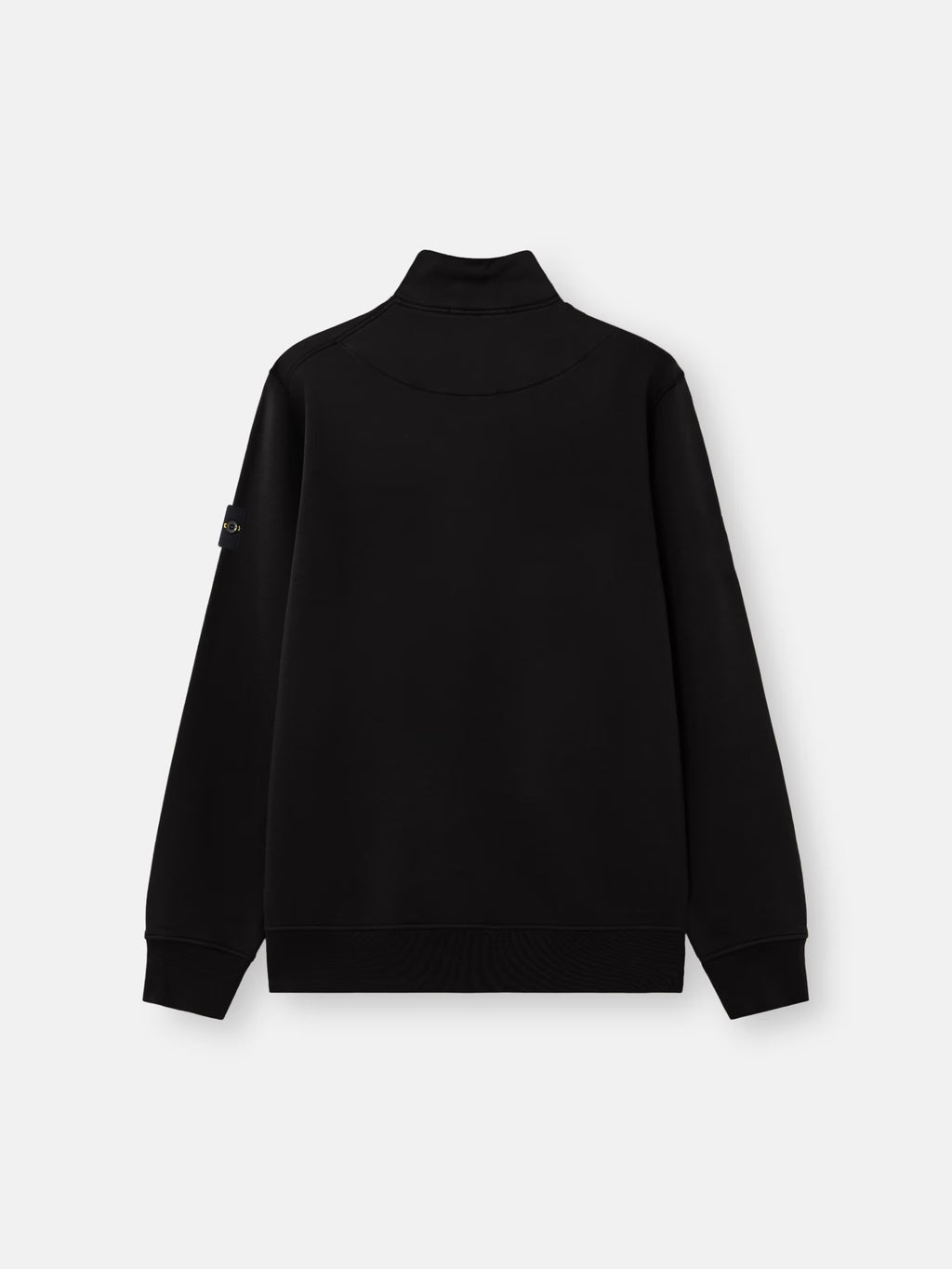 Stone Island Organic Cotton Fleece Half-Zip Sweatshirt in Black