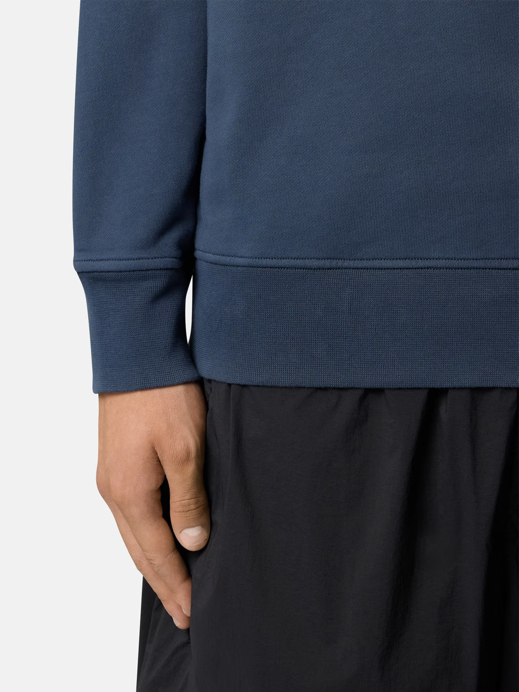 Stone Island Organic Cotton Fleece Half-Zip Sweatshirt in Slate Blue