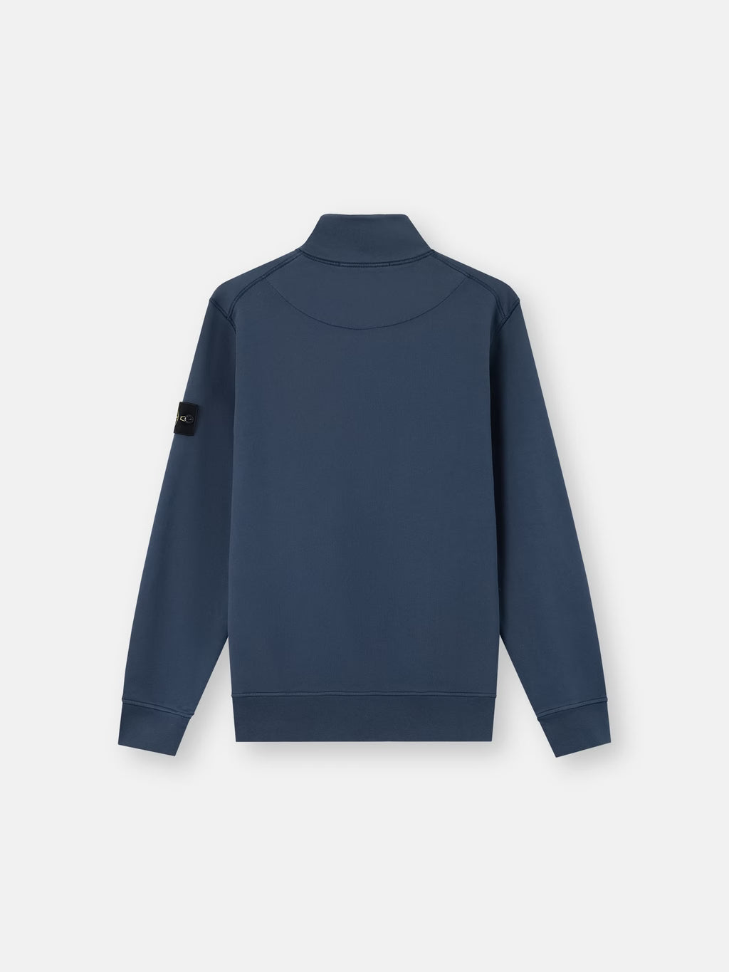 Stone Island Organic Cotton Fleece Half-Zip Sweatshirt in Slate Blue