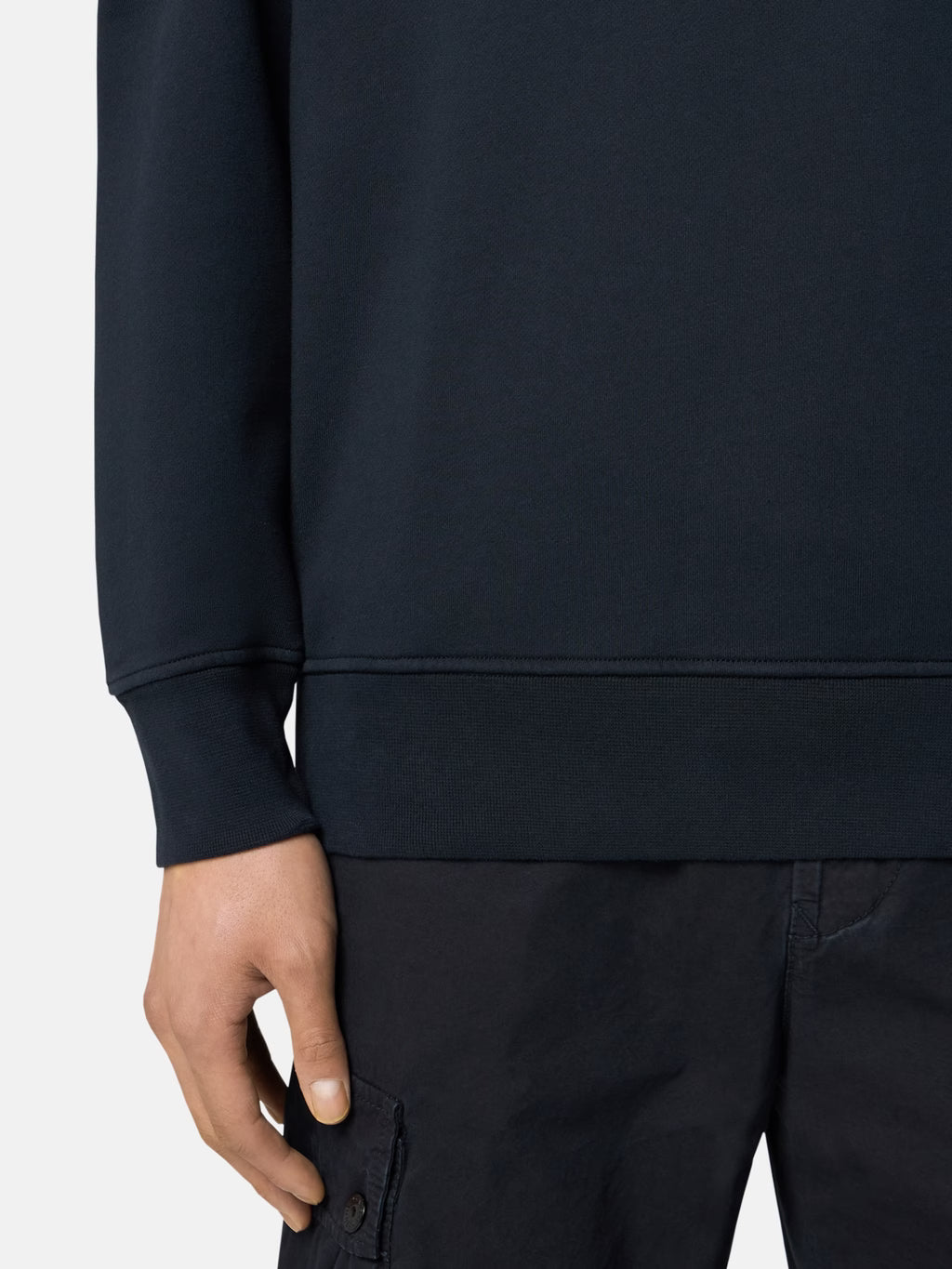 Stone Island Organic Cotton Fleece Half-Zip Sweatshirt in Navy