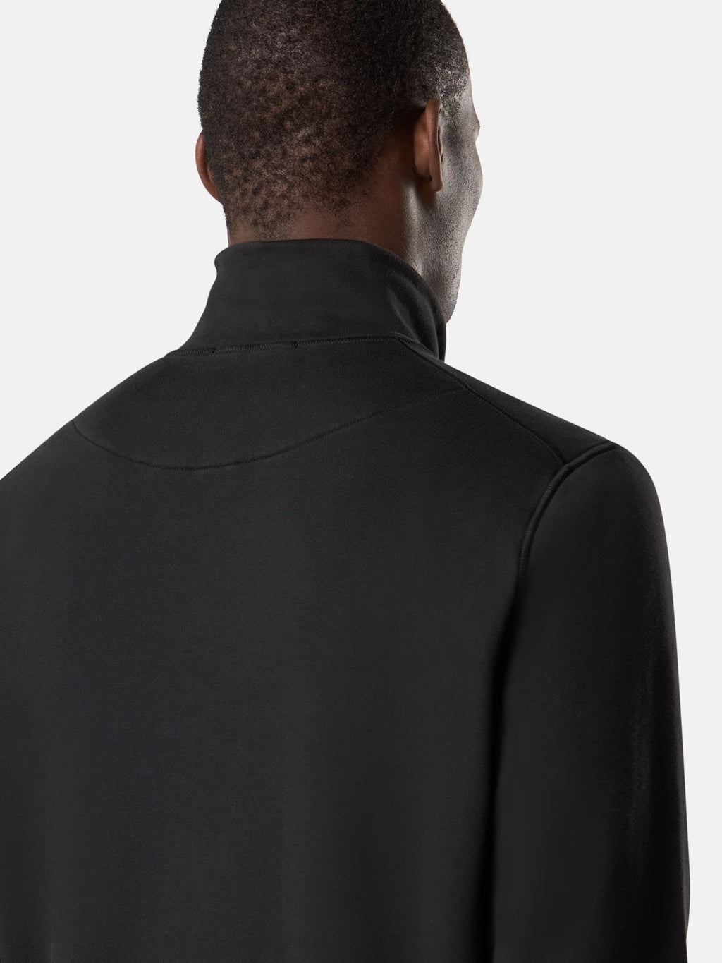 Stone Island Organic Cotton Fleece Half-Zip Sweatshirt in Black