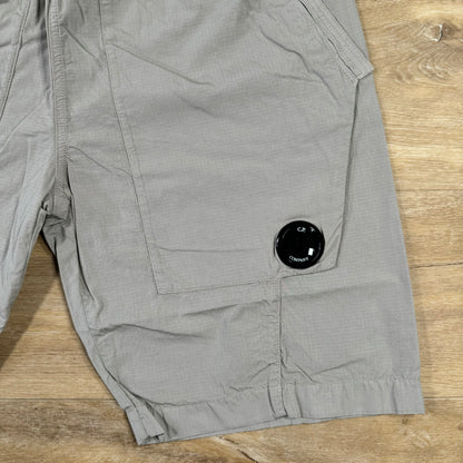 C.P. Company Ripstop Cargo Bermuda Shorts in Drizzle Grey