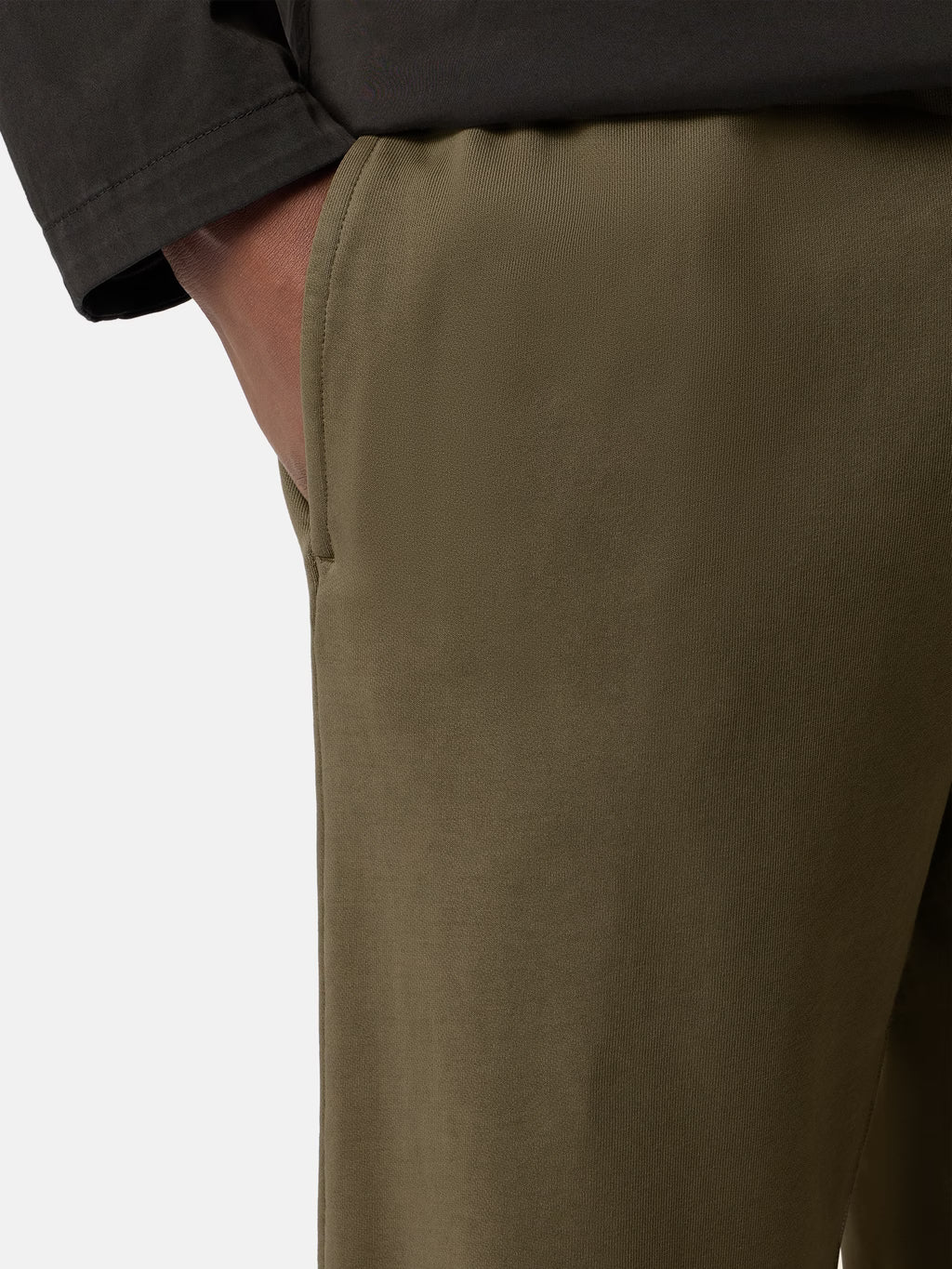 Stone Island Organic Cotton Fleece Slim-Fit Joggers in Military Green