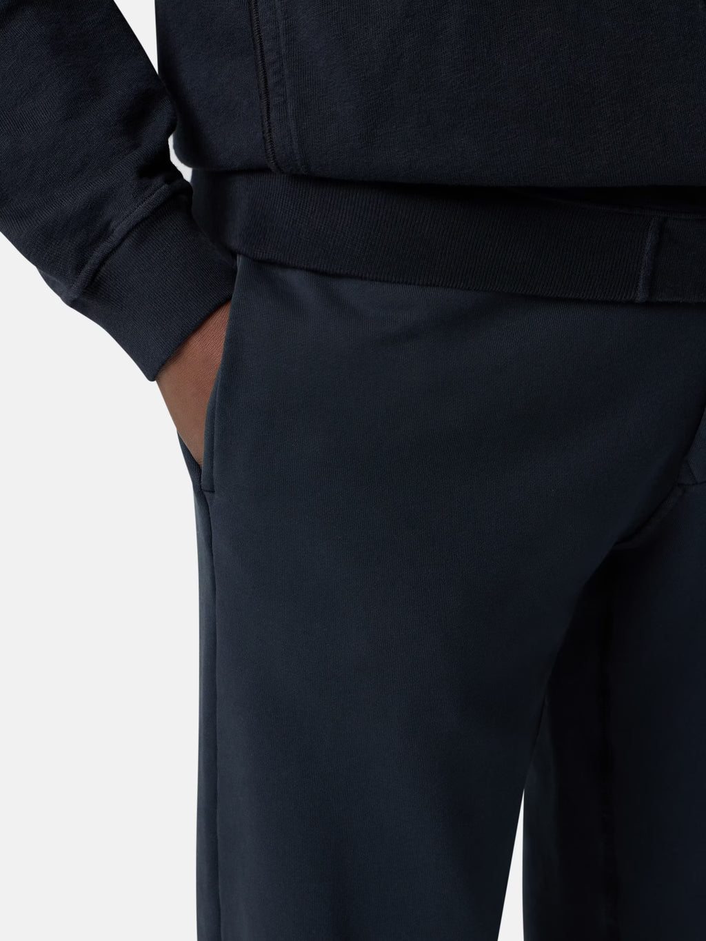 Stone Island Organic Cotton Fleece Slim-Fit Joggers in Navy