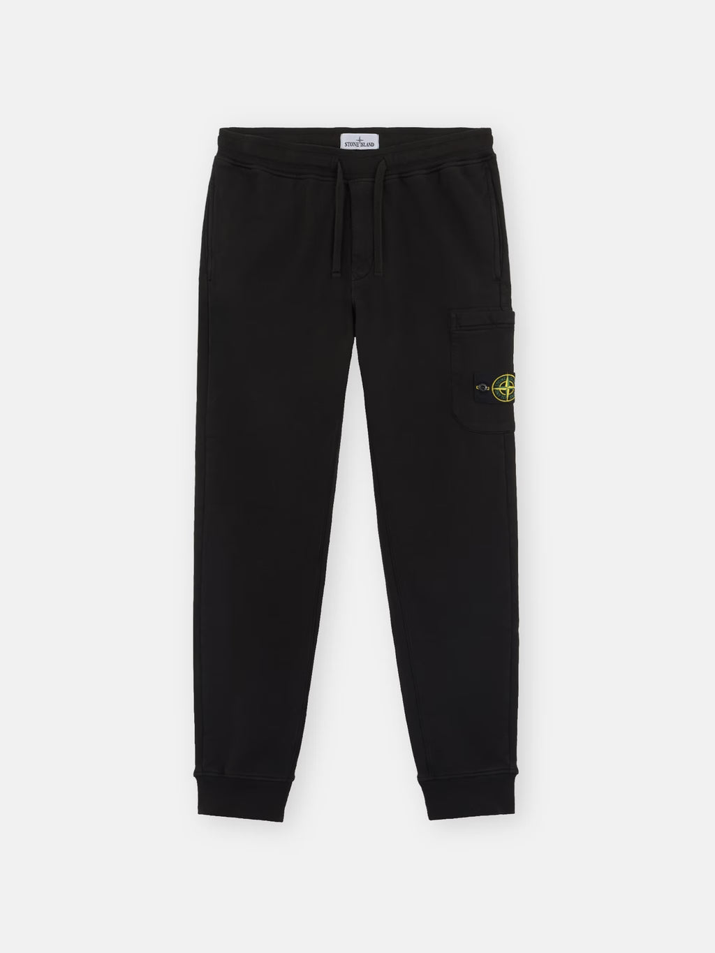 Stone Island Organic Cotton Fleece Slim-Fit Joggers in Black