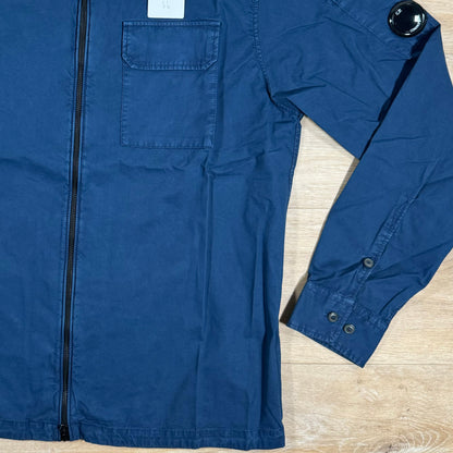 C.P. Company Gabardine Lens Overshirt in Estate Blue