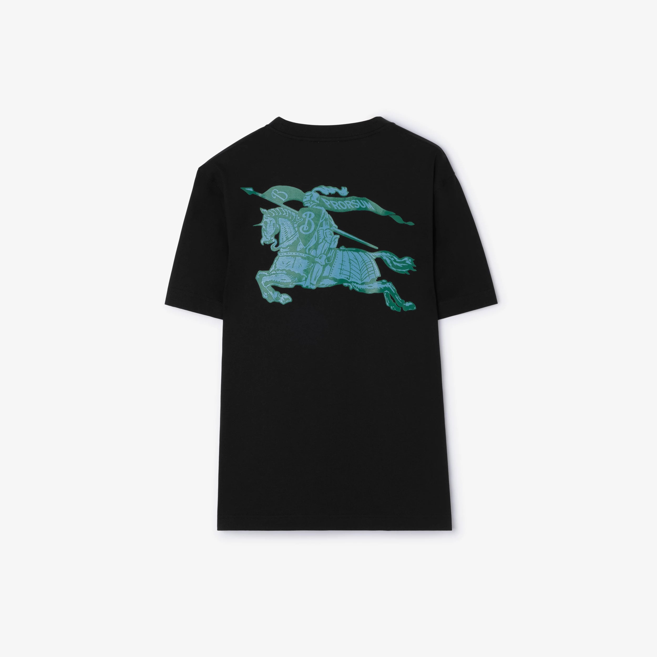 Burberry Heritage Logo Cotton T-Shirt in Black