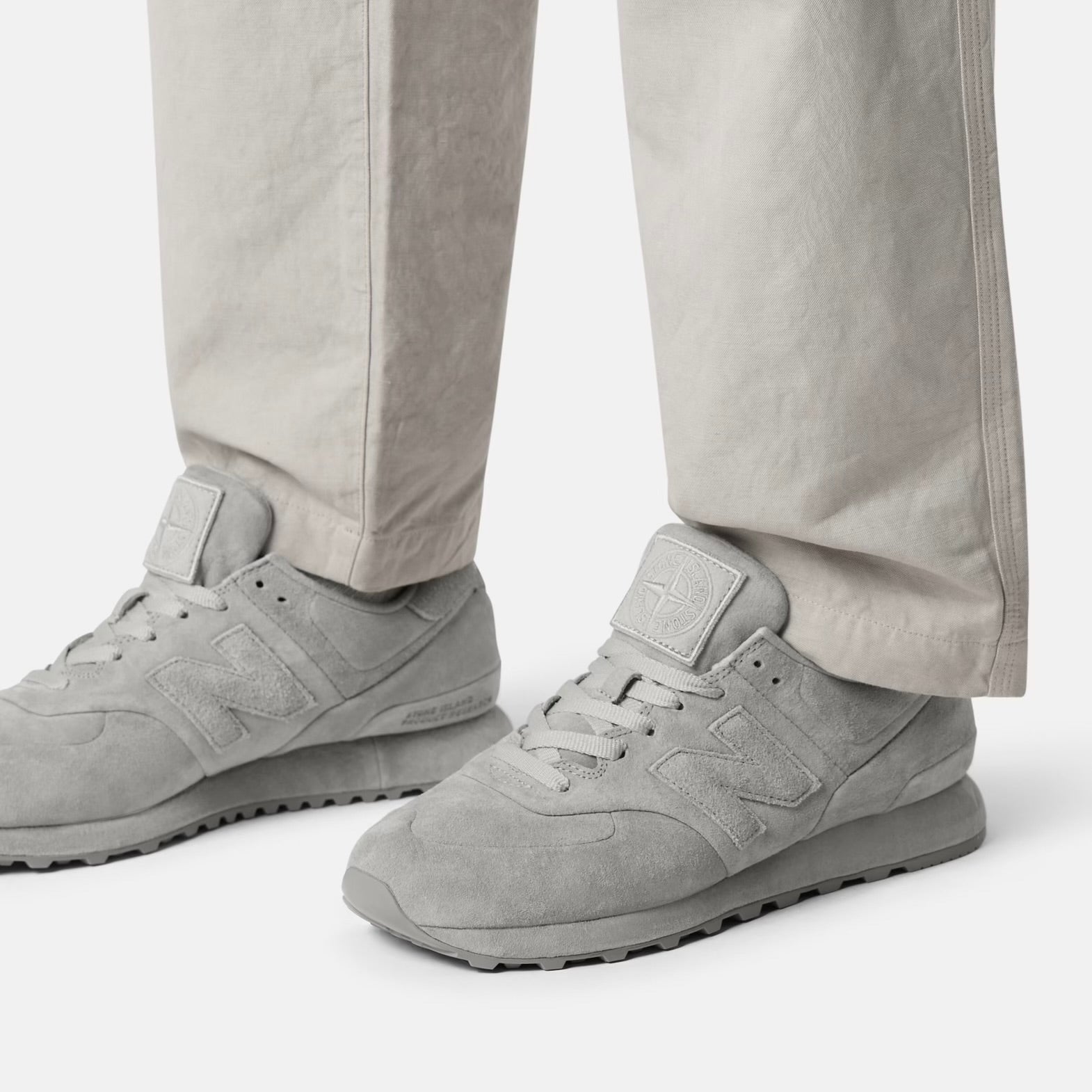 Stone Island | New Balance 574 Ghost Trainers in Dust Grey