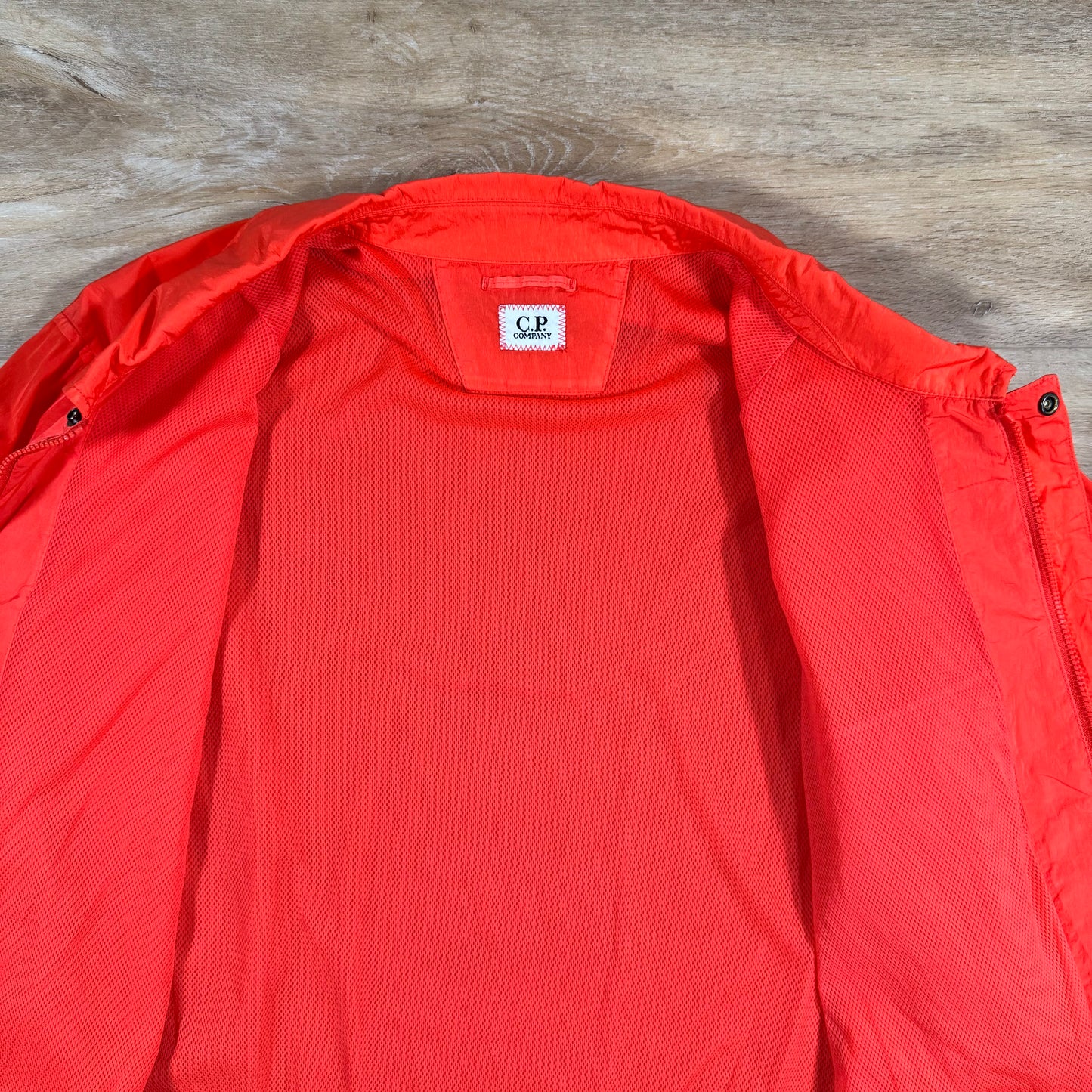 C.P. Company Chrome-R Lens Overshirt in Poinciana Orange