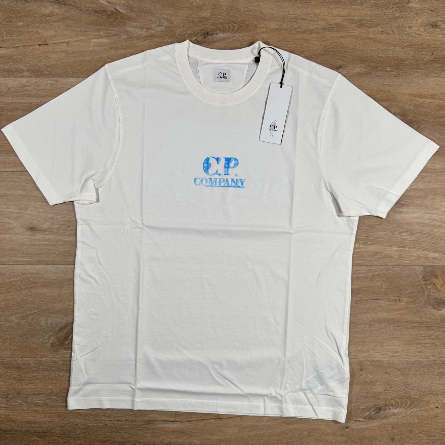 C.P. Company Graphic Logo T-Shirt in Gauze White