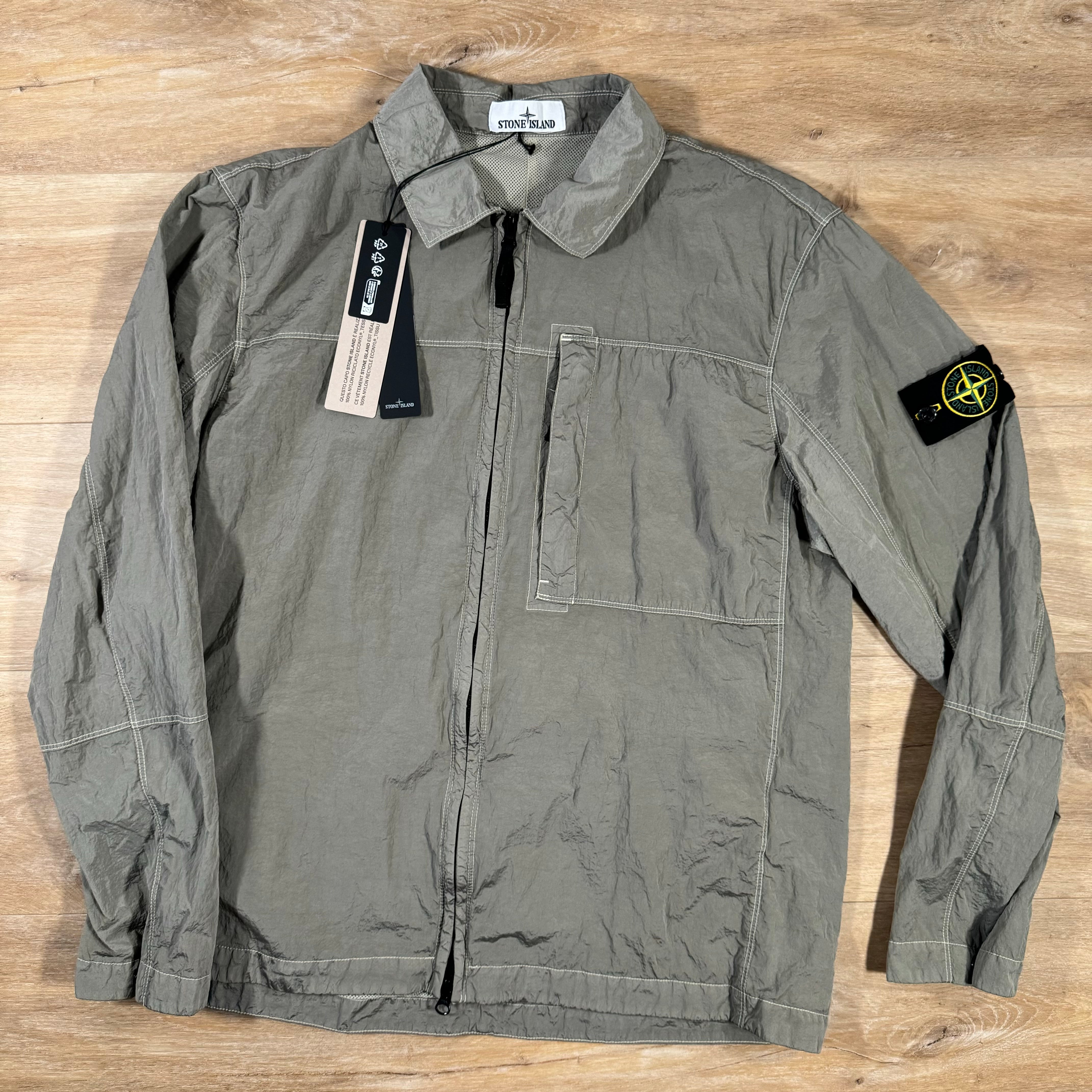 Stone Island Nylon Metal Overshirt in Plaster LABEL MENSWEAR