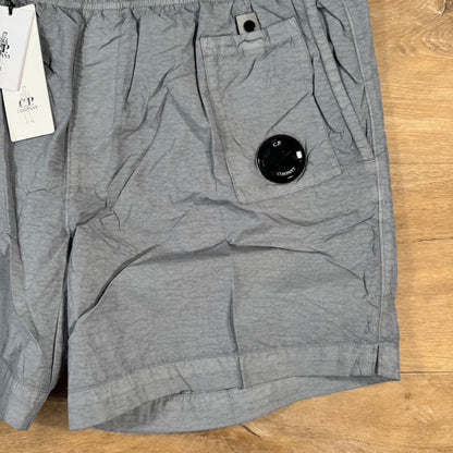 C.P. Company Flatt Nylon Lens Swim Shorts in Limestone - Grey
