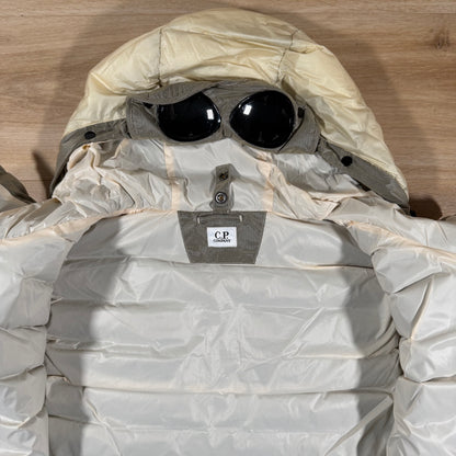 C.P. Company D.D. Shell Goggle Down Gilet in Pistachio Shell