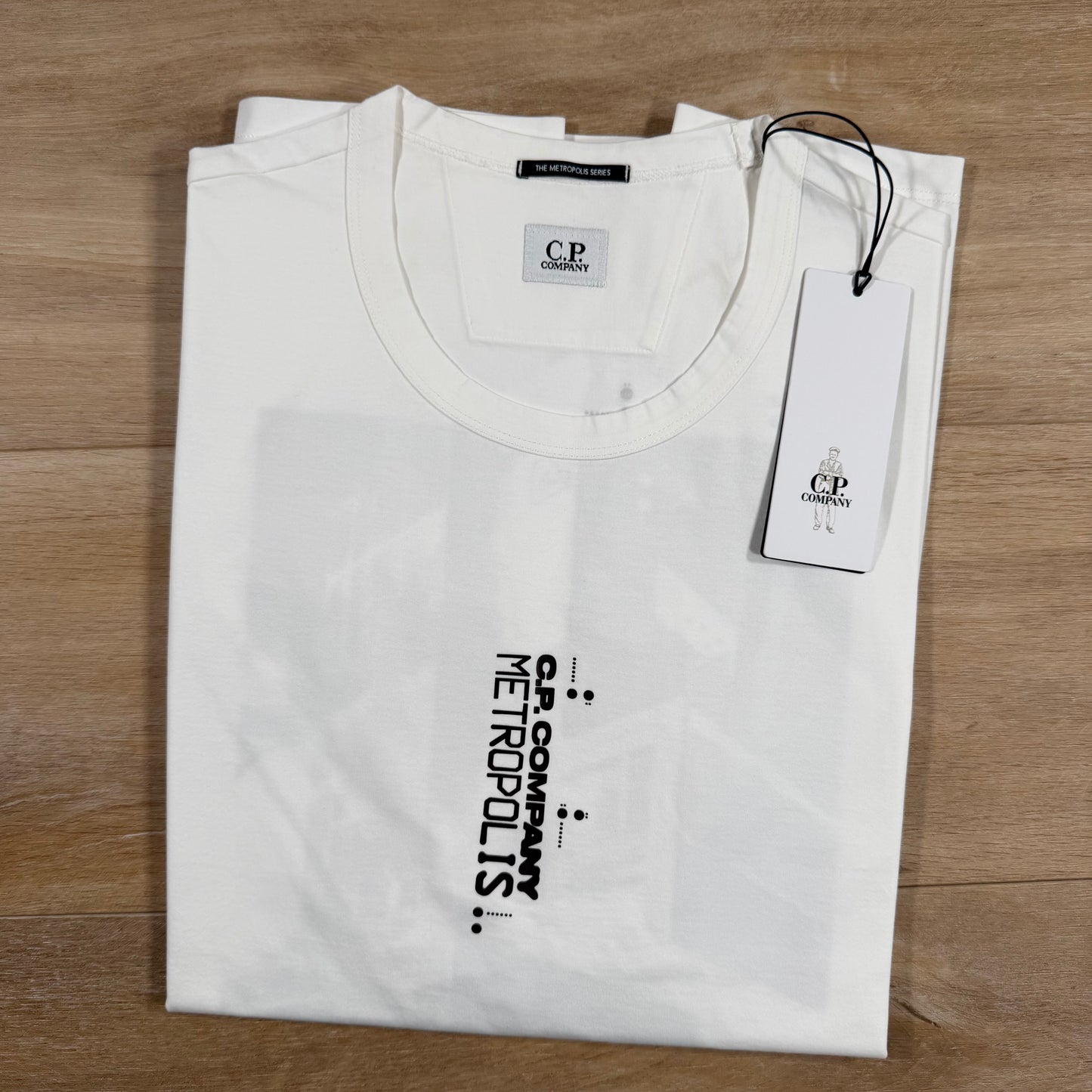 C.P. Company Metropolis Series Mercerized Jersey Graphic T-Shirt in White
