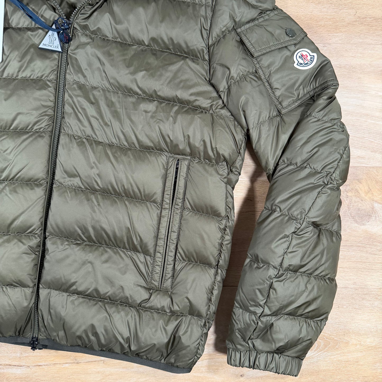Moncler Najan Hooded Down Jacket in Green