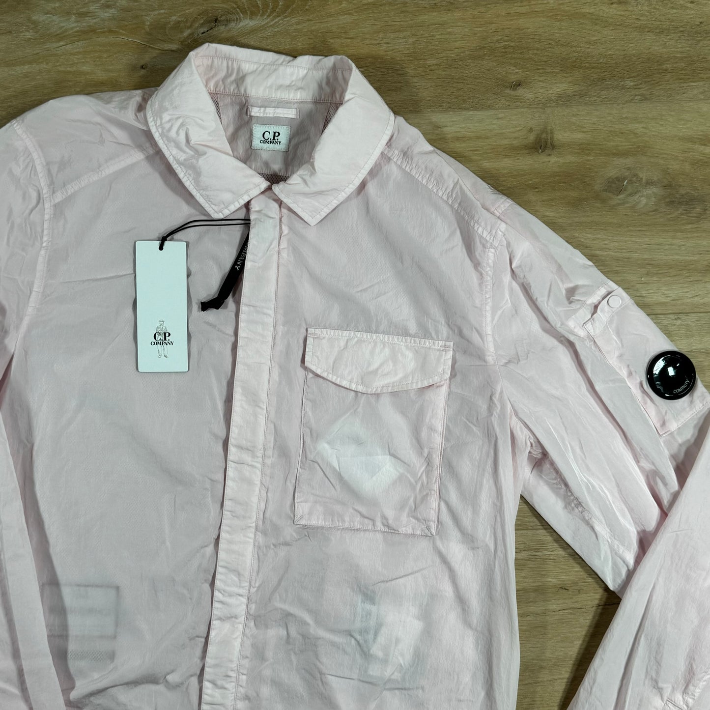 C.P. Company Chrome Lens Overshirt in Heavenly Pink