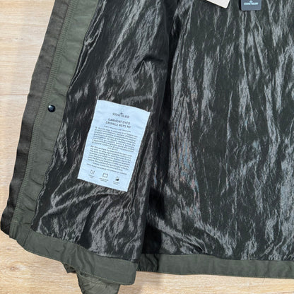 Stone Island Crinkle Reps R-NY Jacket in Military Green
