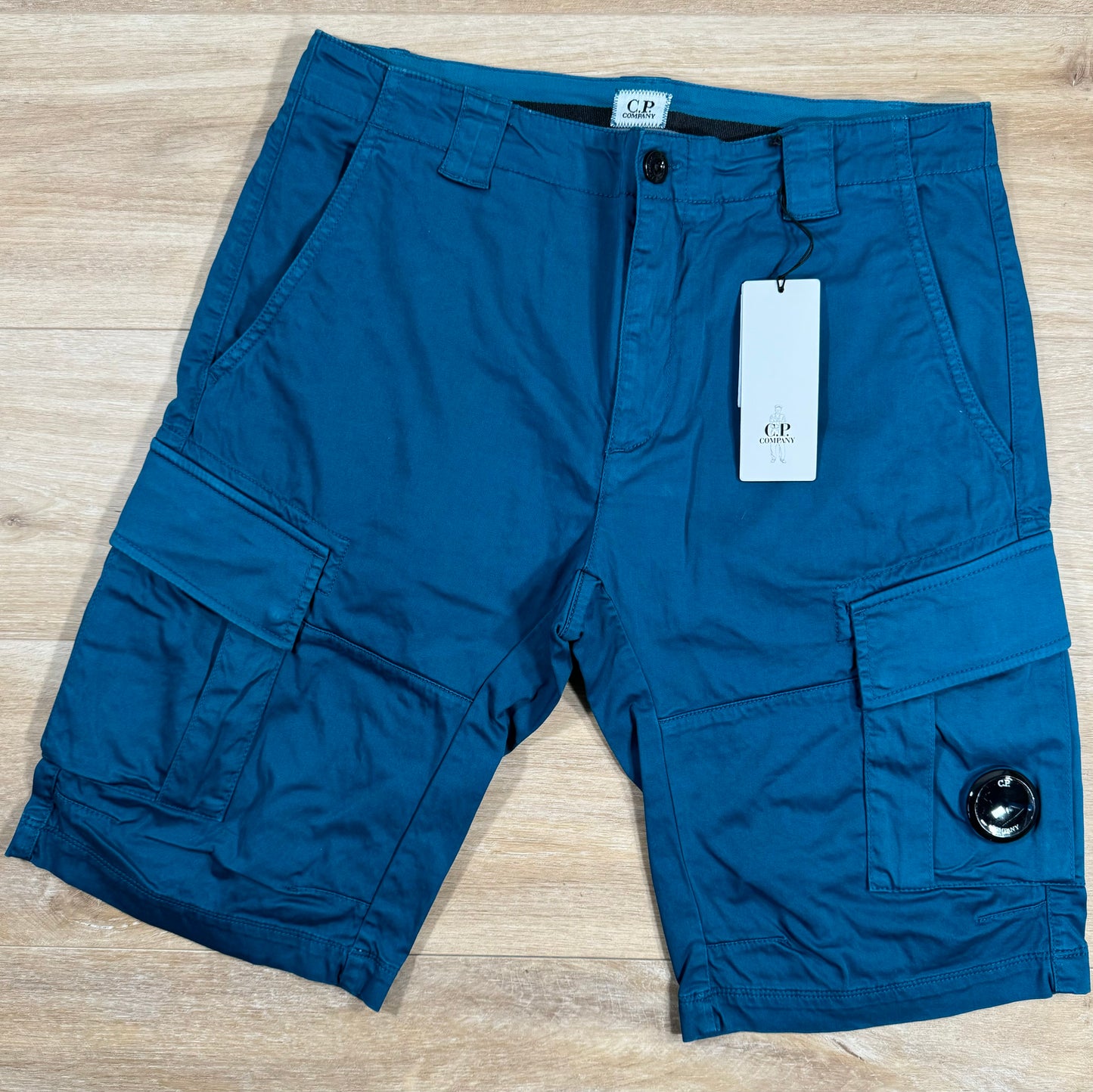 C.P. Company Stretch Cargo Shorts in Ink Blue