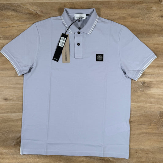 Stone Island Organic Cotton Pique Polo Shirt in Lilac