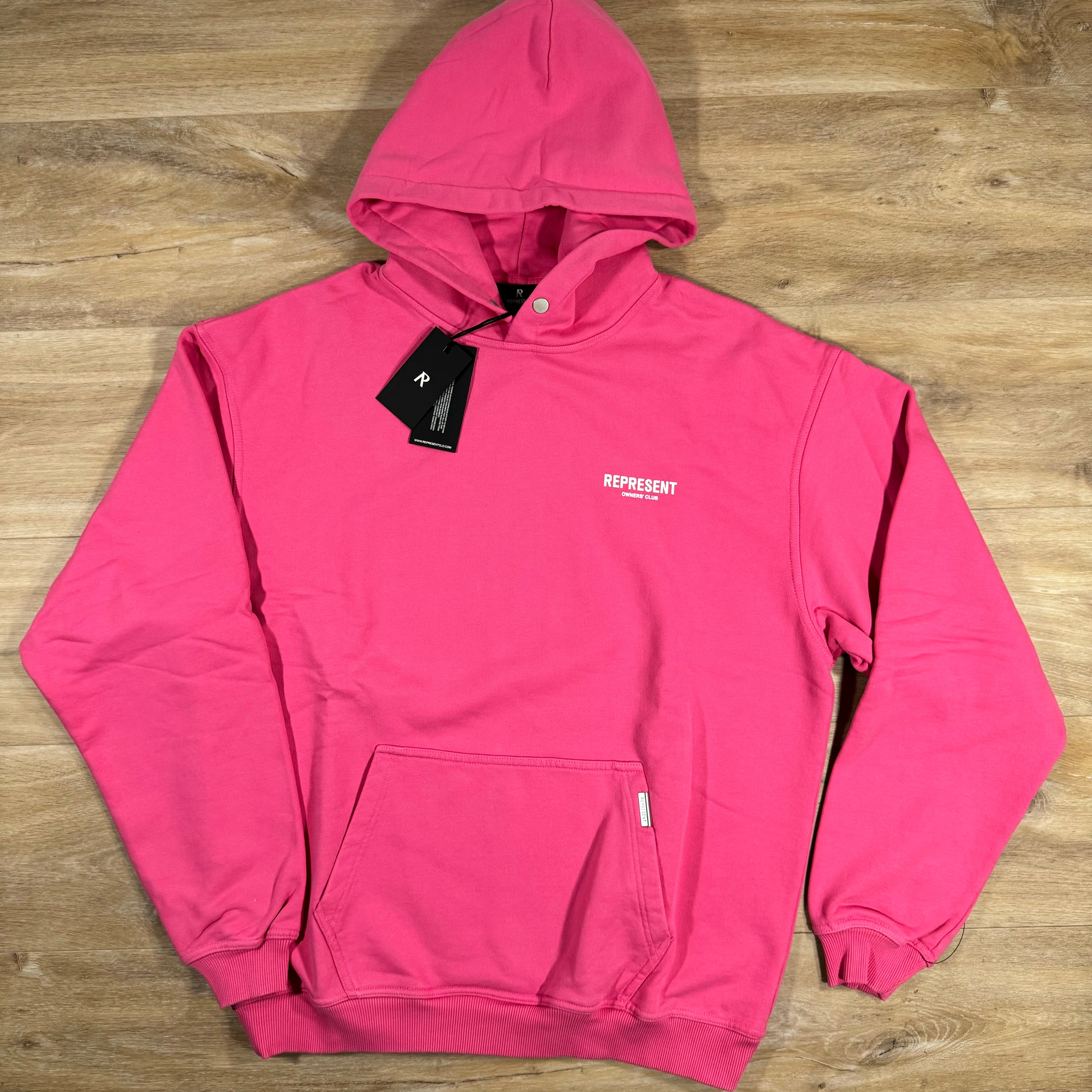 Represent Owners Club Hoodie in Bubblegum Pink LABEL MENSWEAR