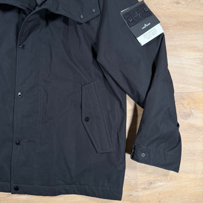 Stone Island Ghost Weatherproof Cotton Canvas Parka in Black