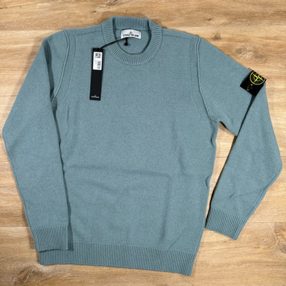 Stone Island Lambswool Crewneck Sweatshirt in Green Grey