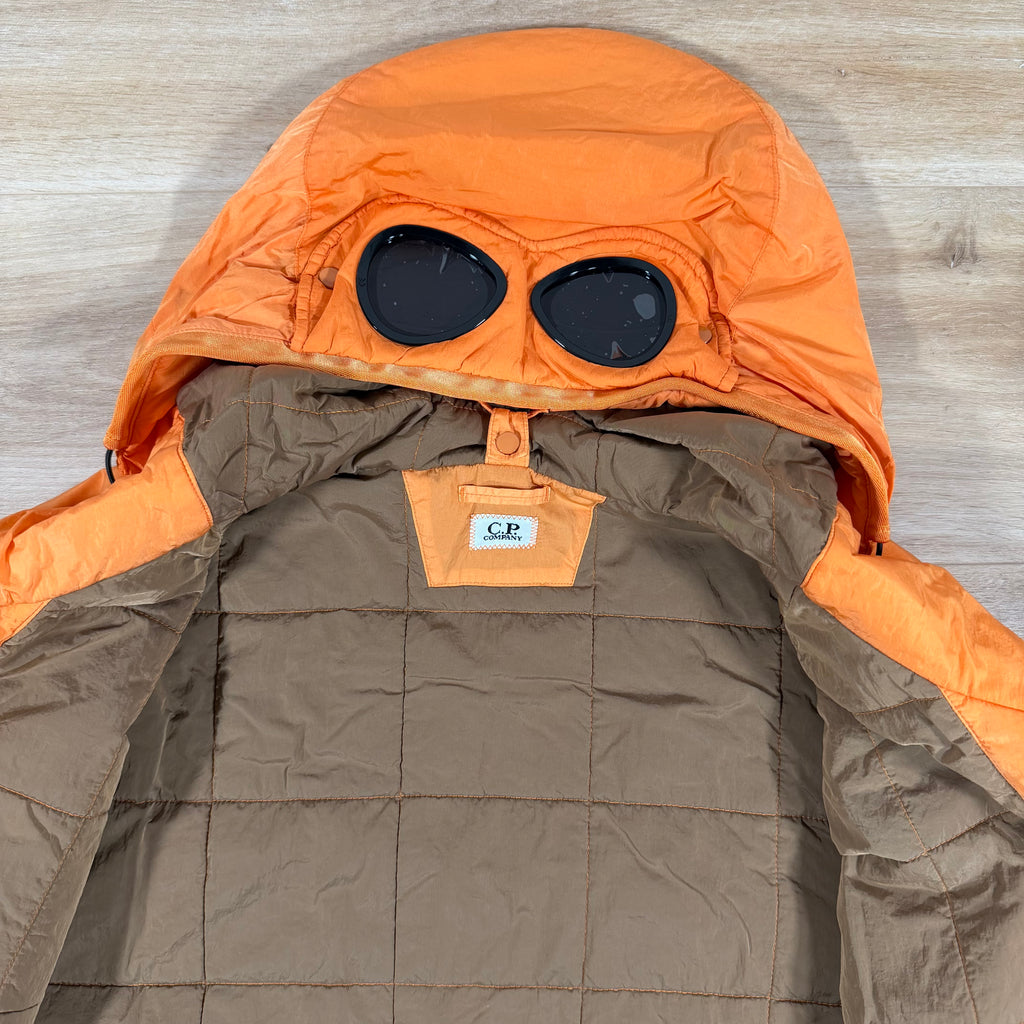 C.P. Company Chrome-R Padded Goggle Jacket in Russet Orange