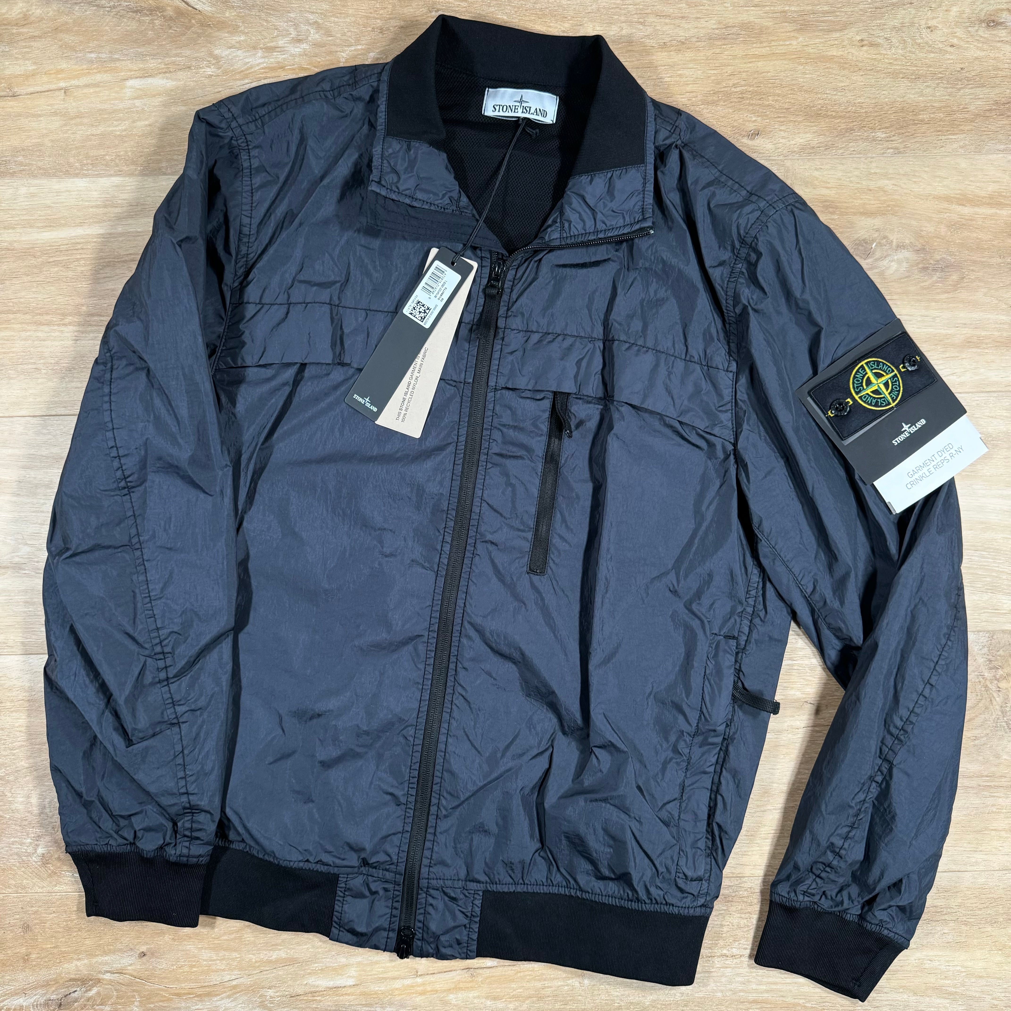 Stone island crinkle bomber jacket online