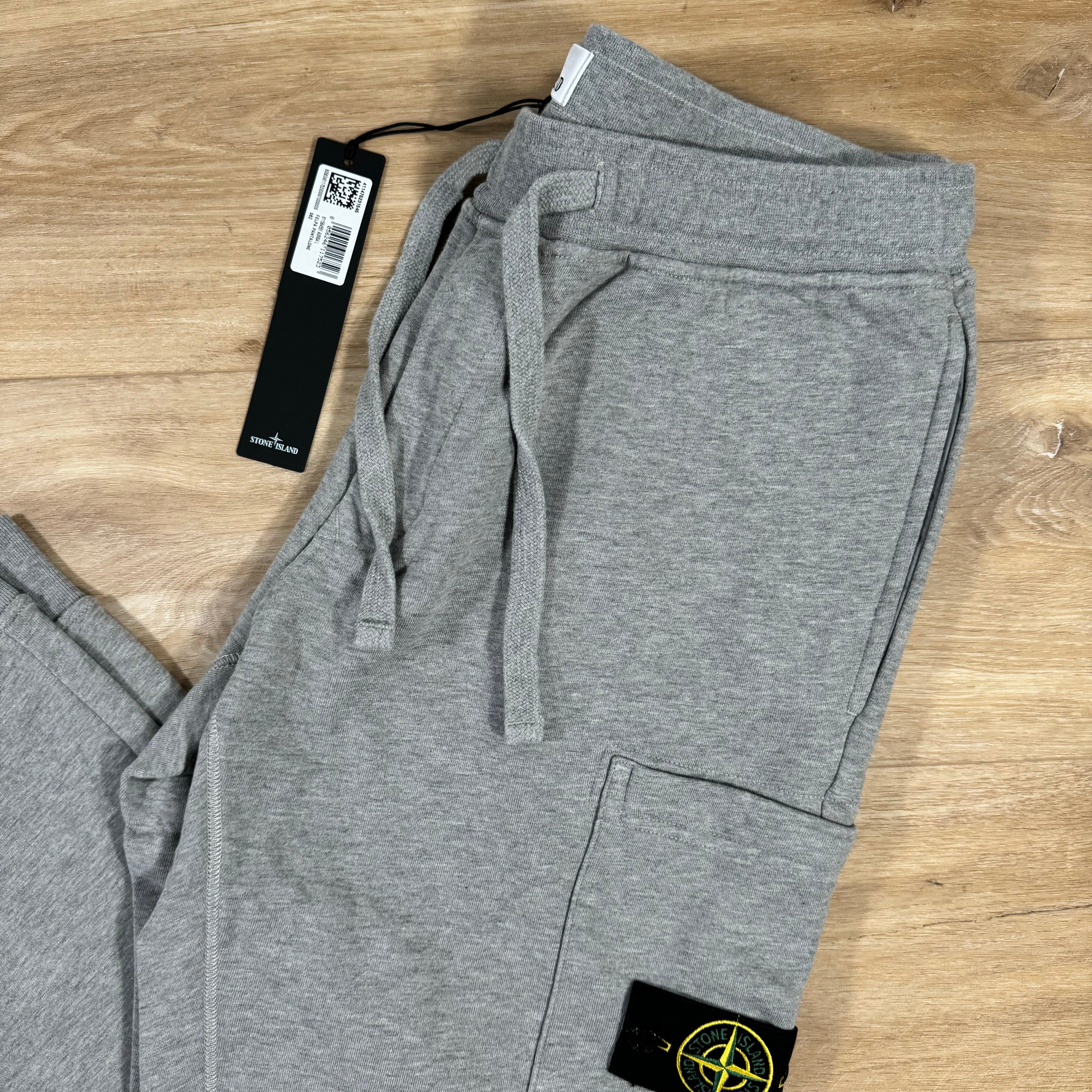 Stone Island Slim Fit Cargo Sweatpants in Grey LABEL MENSWEAR