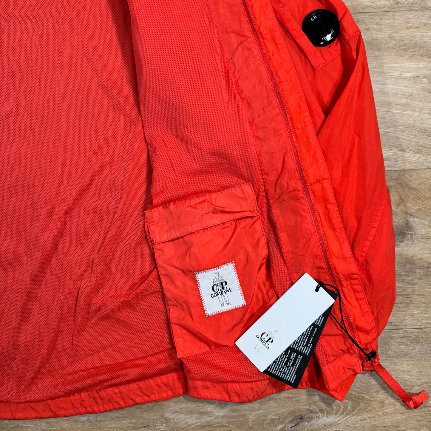 C.P. Company Chrome-R Lens Overshirt in Poinciana Orange