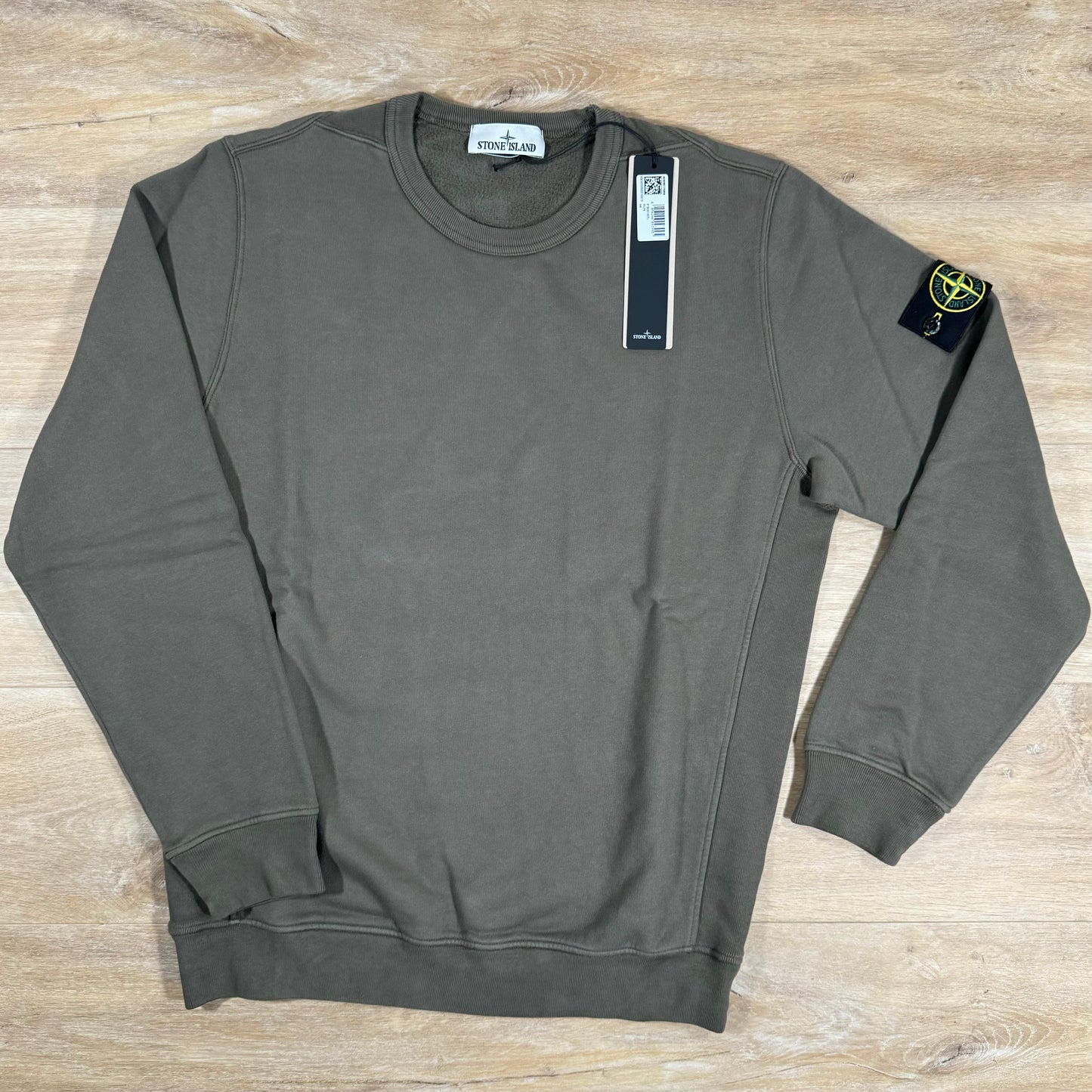 Stone Island Garment Dyed Crewneck Sweatshirt in Walnut Brown