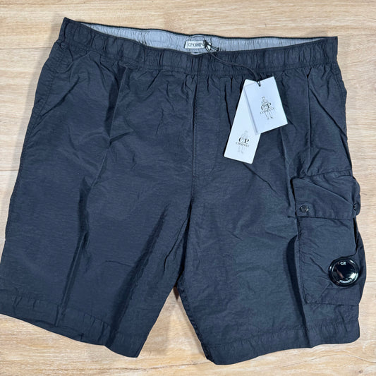 C.P. Company Flatt Nylon Cargo Lens Swim Shorts in Black