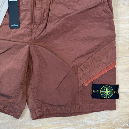 Stone Island Nylon Metal Bermuda Shorts in Rust