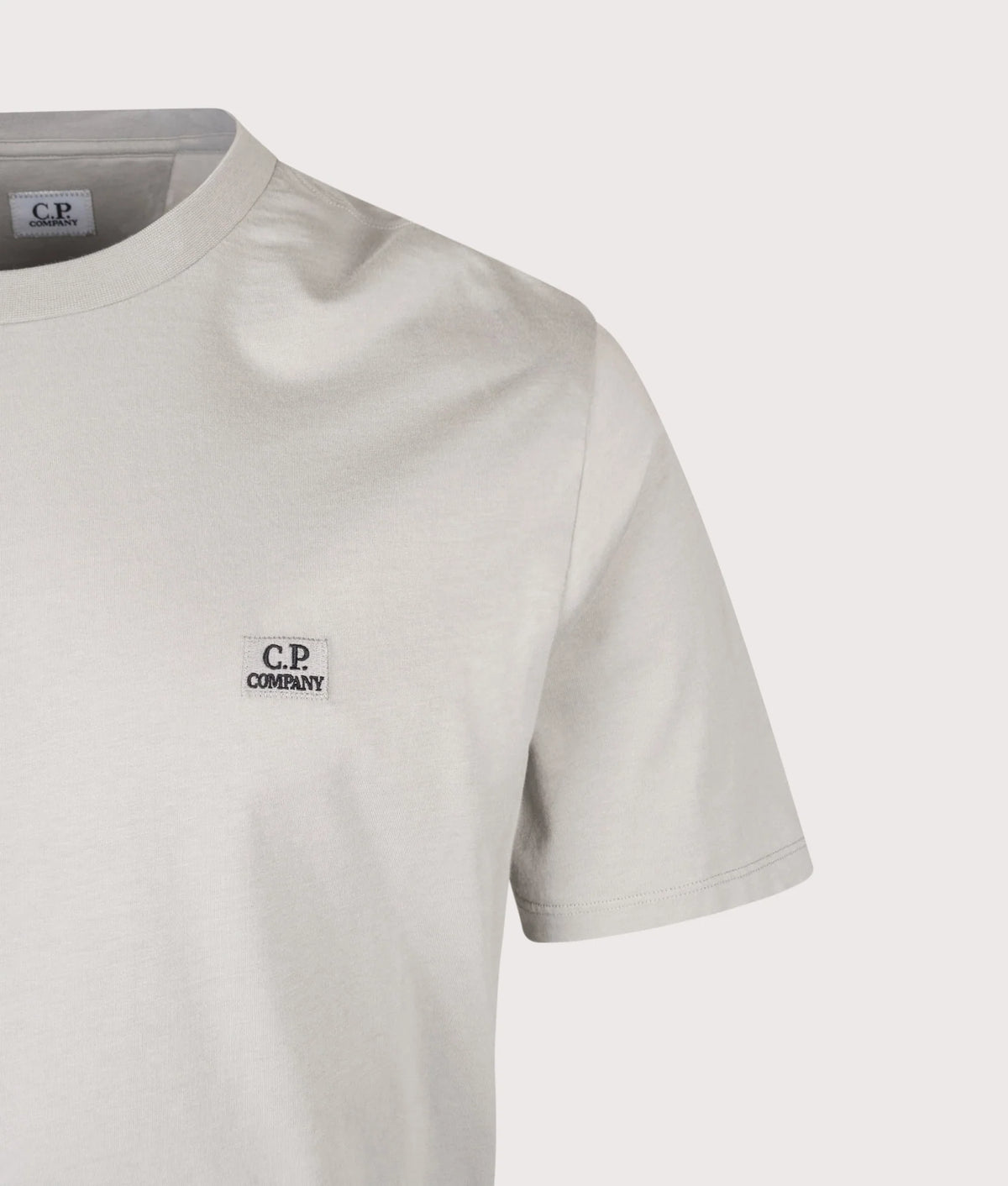 C.P. Company 30/1 Jersey Logo Patch T-Shirt in Flint Grey