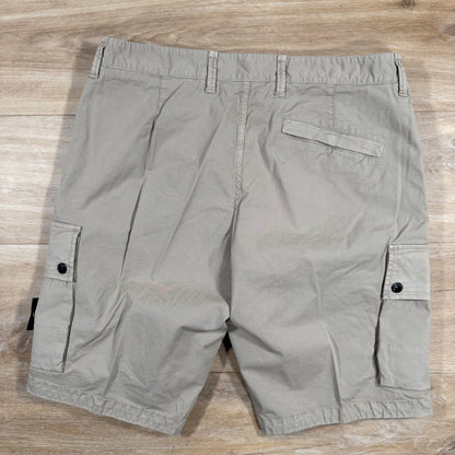 Stone Island Supima Twill Stretch-TC Cargo Bermuda Shorts in Desert