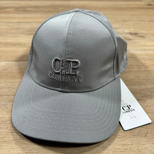 C.P. Company Chrome Logo Cap in Drizzle Grey
