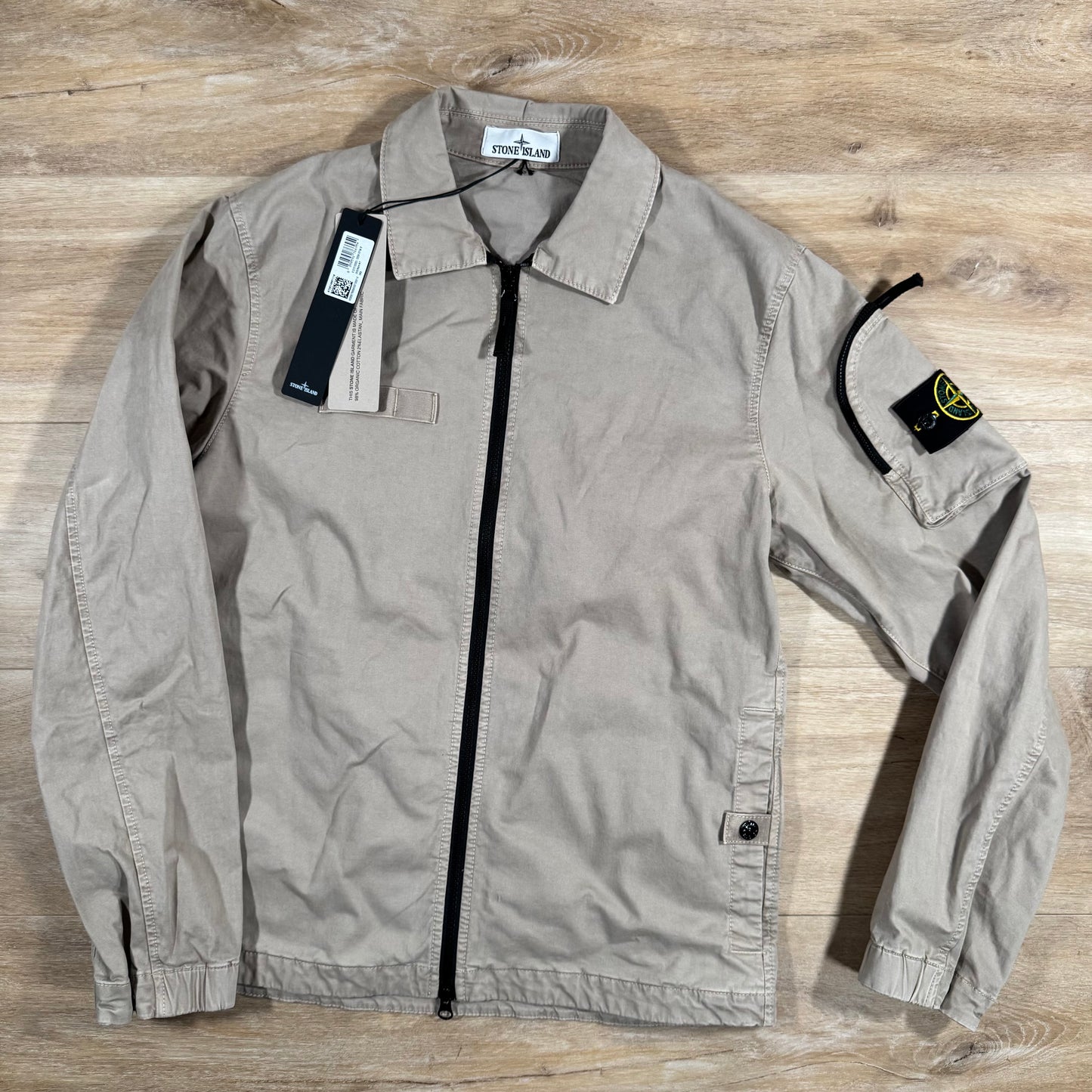 Stone Island Stretch Twill Overshirt in Desert