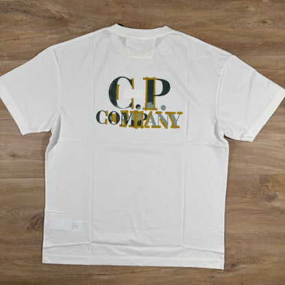 C.P. Company 30/1 Jersey Logo T-Shirt in White