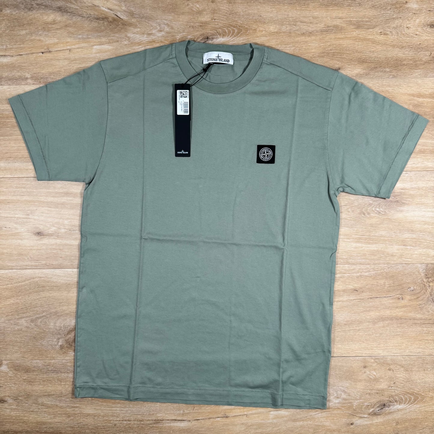 Stone Island Patch Logo T-Shirt in Sage Green