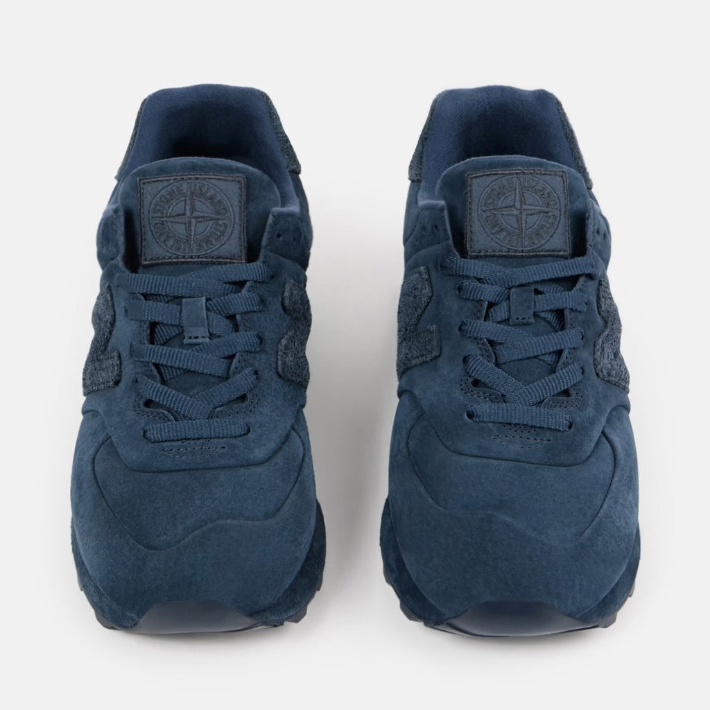 Stone Island | New Balance 574 Ghost Trainers in Slate Blue