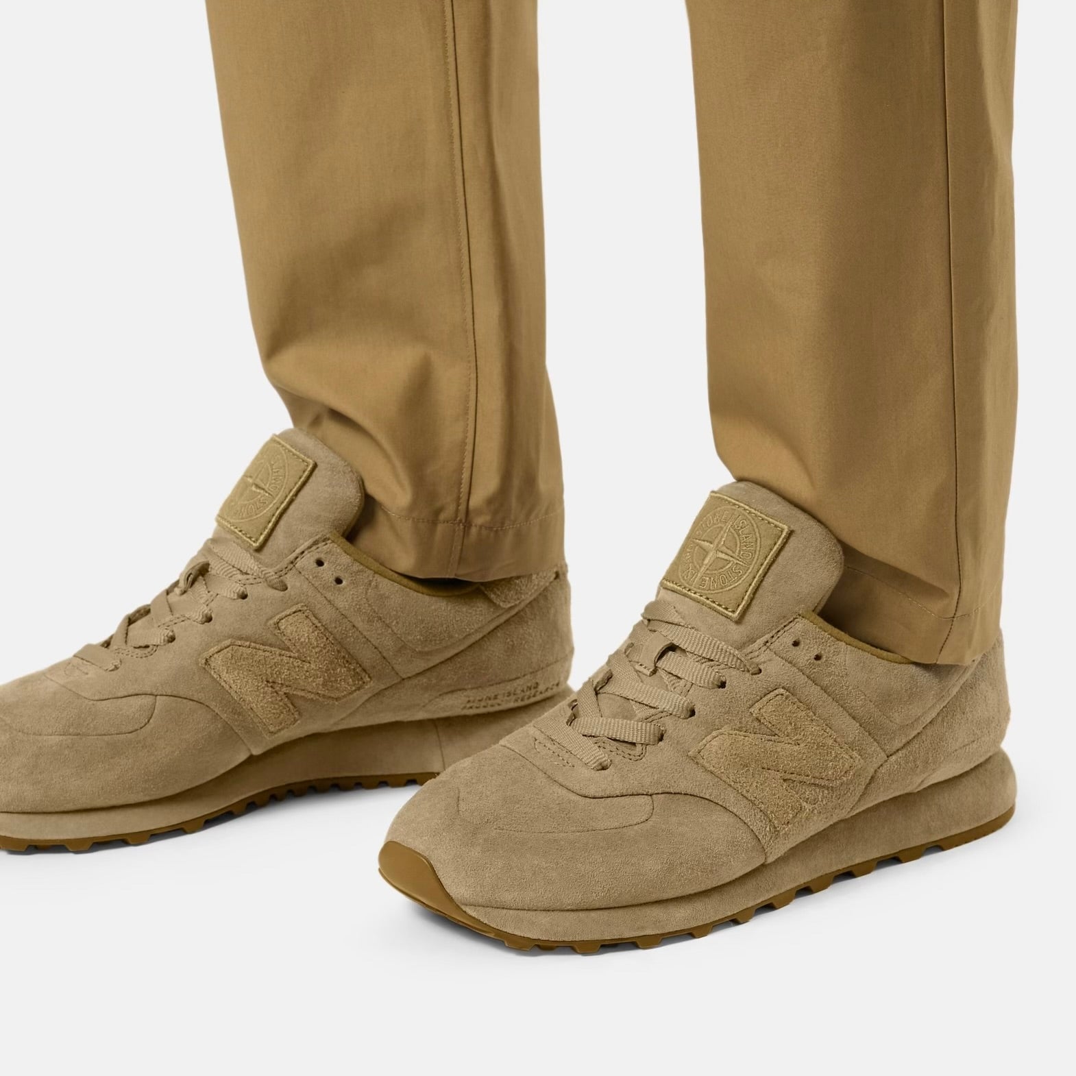 Stone Island | New Balance 574 Ghost Trainers in Dark Beige